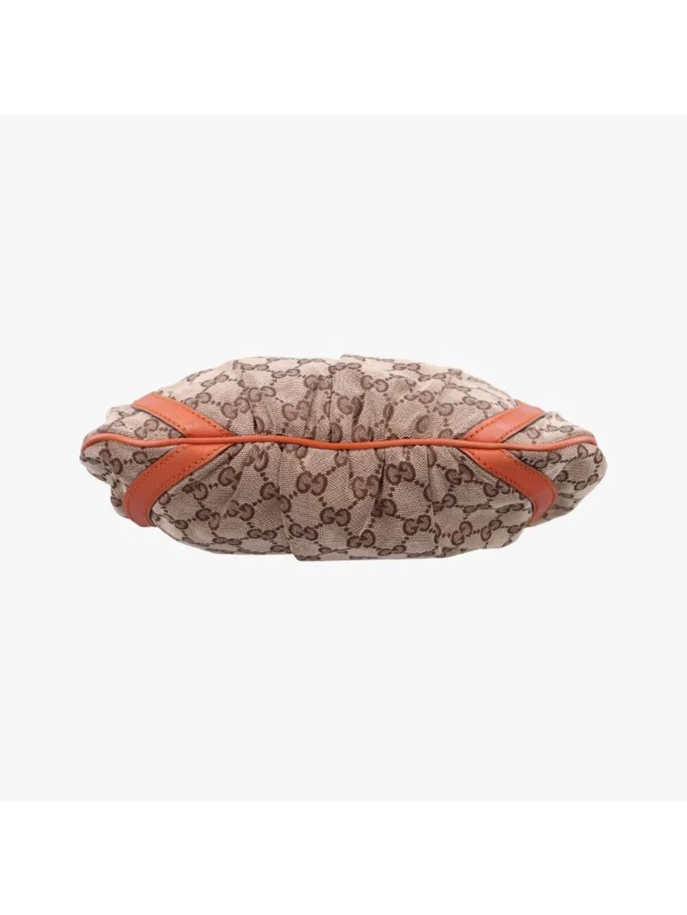 Gucci Abbey Line Orange Brown Canvas Leather Shoulder Bag